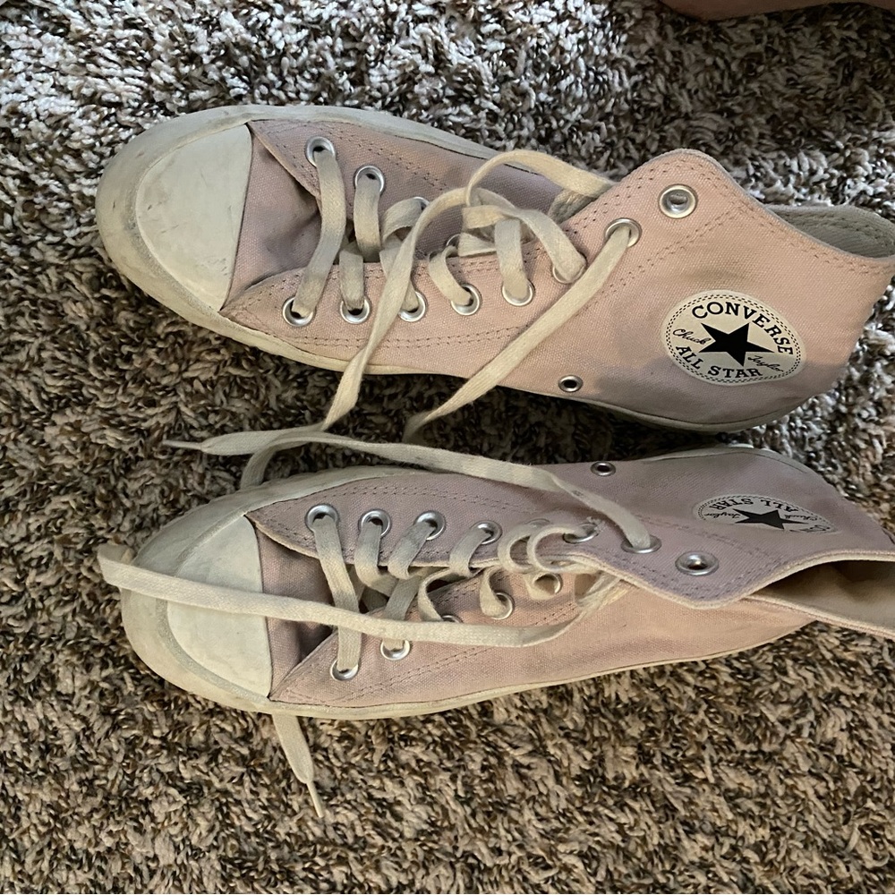 Converse Light Pink High-Top Sneakers